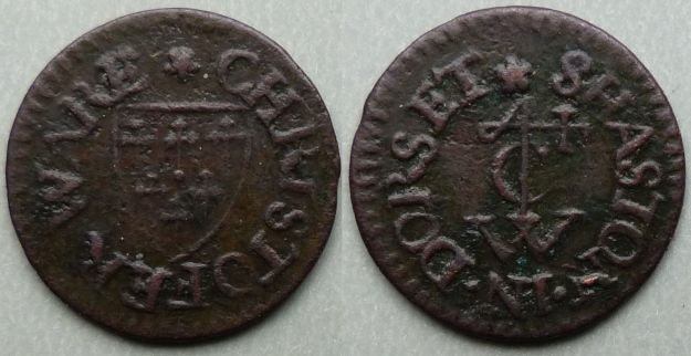 Shaftesbury, Christofer Ware farthing token Shaftesbury, Christofer Ware farthing token